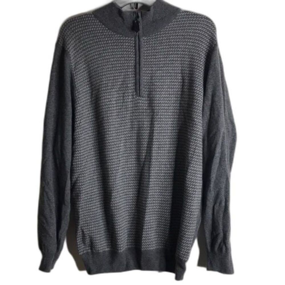 Luca Nobili Italian Sweater Wool Blend Quarter Zip Men's Large‎ Italy cozy